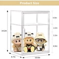 thumbnail image 3 of Acrylic Display Case for Collectibles, Clear Storage Bin with 3 Adjustable Layers and 1 Removable Divider, Stackable Clear Storage Box with Magnetic Door for Figures, Home or Office,Large, 3 of 8