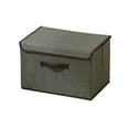thumbnail image 1 of Fabric Storage With Lid Folding Fabric Convenient Clothing Storage Covered Storage Foldable Wardrobe Clothing Storage Practical Home Textile Storage Tool (large Size), 1 of 8