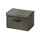 thumbnail image 1 of Caja de almacenamiento de tela plegable de gran tamaño con tapa, ideal para guardar ropa y textiles del hogar, 1 of 8