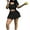 Black, variant on Women Summer 2pcs Outfits Set Tank Crop Top and Tennis Skorts Mini Pleated Ruffle Skirt Solid Color Tracksuit Activewear