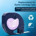 thumbnail image 3 of CZCPP-remplacement pour Dymo Étiquettes Transparentes Letratag Recharges 1/2 Pouces x13 Plastique Transparent Compatible avec Dymo 16952 Recharges de Créateur d'Étiquettes Transparent LT-100H 200B LT-100T Plus Imprimante d'Étiquettes, 12mm x 4m, 5-, 3 of 4