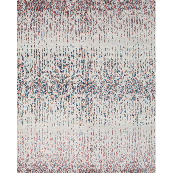 Ahgly Company Machine Washable Indoor Rectangle Contemporary Grey Gray Area Rugs, 5' x 7'