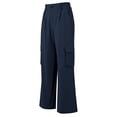 thumbnail image 3 of Ecqkame Cargo Sweatpants for Women Casual Straight Leg Jogger Elastic Waist Pants Solid Color Hiking Workout Sports Multiple Pockets Pant Dark Blue XL, 3 of 6