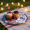 thumbnail image 6 of 20Pcs Disposable Patriotic 7" Paper Plates, 4th of July Tableware for Independence Day Holiday Party Decor Supplies 250th Anniversary, 6 of 6