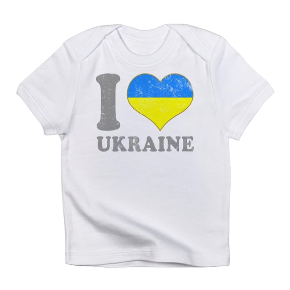 CafePress - I Love Ukraine Native Ukrainian Flag T Shirt - Infant T-Shirt