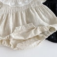 thumbnail image 4 of LYMAYTER ‌‌Newborn Infant Baby Summer Lace Collar Short-Sleeve Bubble-Sleeve Romper Lightweight‌, 4 of 8