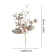 thumbnail image 3 of HomeKingdee Artificial Bouquets with Bead Drop Crystal Flower Acrylic Stem DIY Wreath Crafts Christmas Berry Stem Fake Picks Branches Vase Fillers, 3 of 6