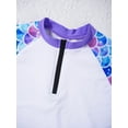 thumbnail image 6 of iiniim Kids Girls 2 Pcs Short Sleeve Rashguard Shirts with Swim Skirts Swimsuit Bathing Suit Beachwear Size 4-14 Blue Fish Scales 12, 6 of 7
