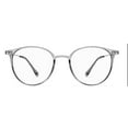 thumbnail image 4 of 3 Pairs Womens Fashion Blue Light Blocking Round Reading Glasses 4.0, Metal Gray Lightweight Readers +4.00, 4 of 6