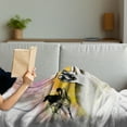 thumbnail image 3 of Modern Soft Flannel Fleece Blanket, Girl with Cat Taking Bath Spa Aroma Theraphy Relaxing Peaceful Massage Illustration, Cozy Plush for Indoor and Outdoor Use, 60" x 80", Multicolor, by Ambesonne, 3 of 5