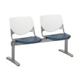 thumbnail image 3 of KFI Studios KOOL 2 Seat Reception Bench, White Back, Navy Seat, 3 of 5