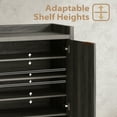 thumbnail image 3 of ARKANTOS Shoe Cabinet with 2 Fluted Doors and Shelves for Entryway Charcoal Oak, 3 of 6