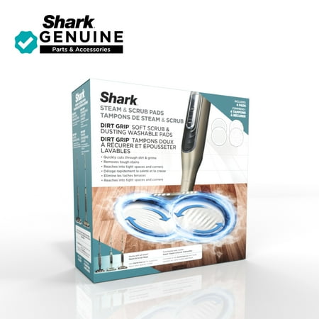 Shark Steam & Scrub Dirt Grip Washable Pad Kit, Sealed Hard Floors, Soft Scrub & Dusting, Up to 20 Washes, XKITP7000D
