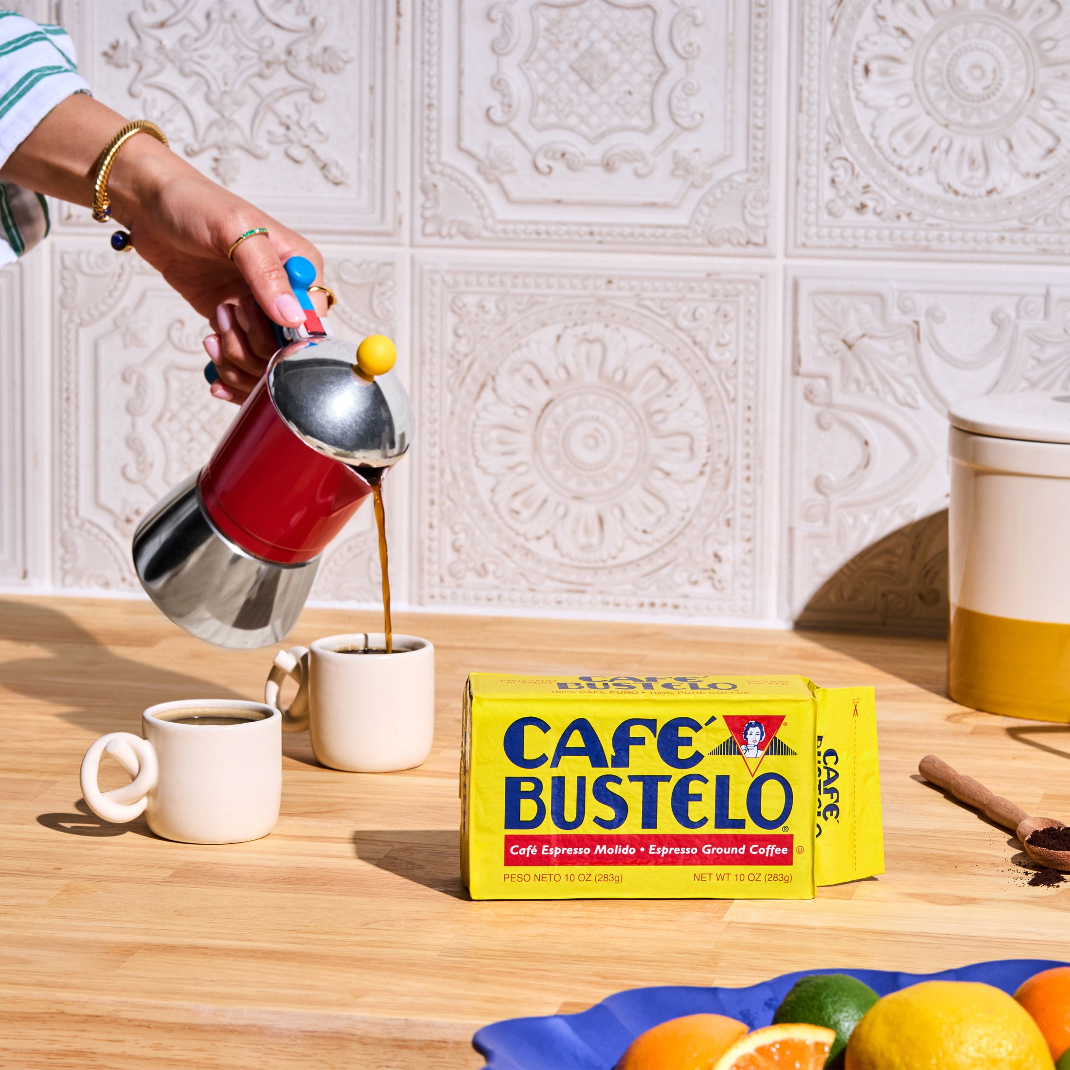 (12 pack) Cafe Bustelo, Espresso Style Dark Roast Ground Coffee, Vacuum Packed 10 oz Brick