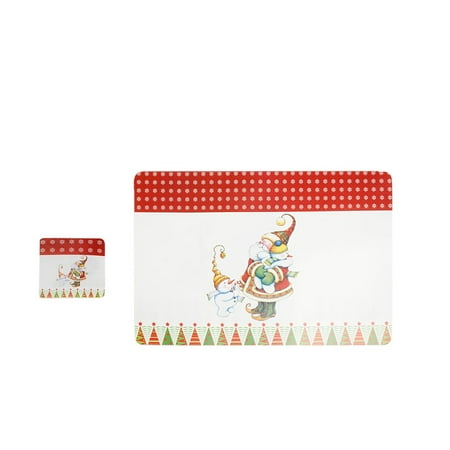 

BOSTEY Christmas Decorations Christmas Table Mat Cup Mat Restaurant Mat