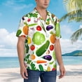 thumbnail image 6 of Uemuo Vegetables2 Printed Regular Fit Short Sleeve Casual Hawaiian Shirt for Men,Aloha shirt,Tropical shirt,Floral print shirt,Vacation Beach shirt-X-Large, 6 of 9