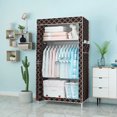 thumbnail image 4 of 1 Set Clothing Storage Cabinet Large Capacity Dust-proof Minimalist Style Storage Shelves Clothes Hanging Rack for Dorm, 4 of 10