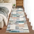 thumbnail image 1 of 2x6 Ft Washable Area Rug - Modern Geometric Carpet - Non Slip Backing Low Pile Design - Soft Floor Rug for Living Room Bedroom Dining Room Nursery - Durable Farmhouse Multi Color, 1 of 8