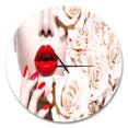 thumbnail image 1 of Designart 'Woman's Fashion and Floral Design ' Shabby Chic wall clock, 1 of 5