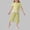 Suit-670Yellow, variant on 2 Piece Outfits for Girls Ribbed Short Sleeve Bow Top and Wide Leg Culottes Set Lace Trim Hem Breathable Summer Playwear Casual Fashion Outfit