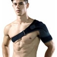 thumbnail image 1 of Shoulder Protector, 1Pcs Adjustable Compression Shoulder Brace Gym Sports Care Single Shoulder Support for Injury Prevent Sprain Soreness for Relieve Shoulders Pain (Color : Black), 1 of 7