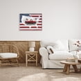 thumbnail image 3 of Stupell Industries Farmhouse American Flag Transportation Painting Gray Framed Art Print Wall Art, 30 x 24, 3 of 9