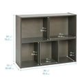 thumbnail image 2 of ECR4Kids Streamline 5-Compartment Single-Sided Storage Cabinet, 30in, Kids Furniture, Grey Wash, 2 of 9