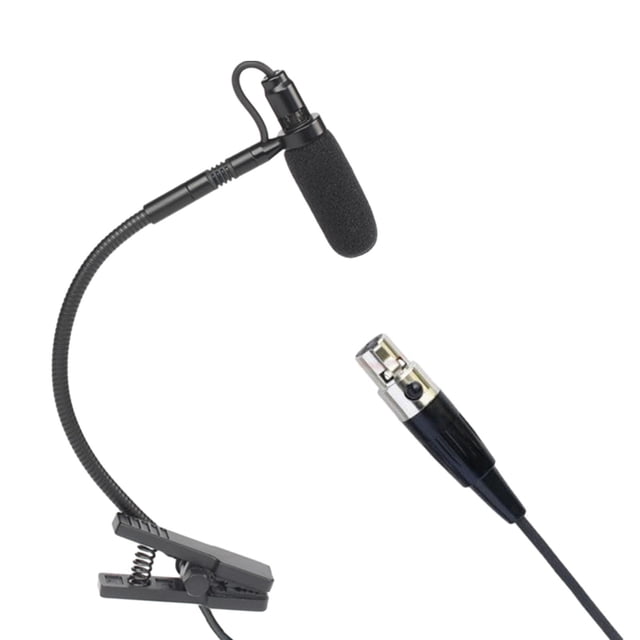 VONKY Instrument Microphone Condenser Clip Metal for Performance Stage Sax Trumpet L3 Black L5