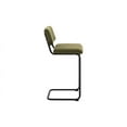 thumbnail image 4 of Inmod Mid-Century Modern Amelia Velvet Bar/Counter Stool, Set of 2, 30 in. / Olive, 4 of 5
