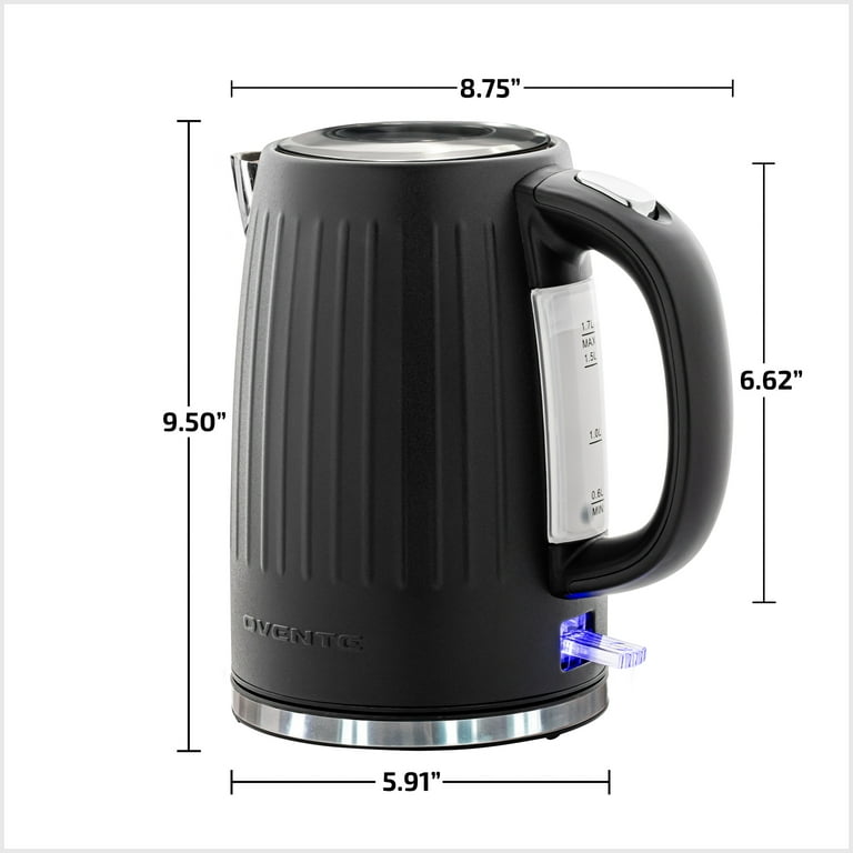 Electric Kettle with Thermometer Stainless Steel 1.5L 1000W Gooseneck Pour  Over Coffee Tea Kettle, Hot Water Boiler Heater with Water Temperature