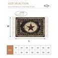 thumbnail image 2 of Western Stars Brown Washable Area Rug 3'x5',Farmhouse Country Vintage Wood Grain Woven Cotton Tassels Kitchen Rugs,Non Slip Indoor Door Mat Throw Carpet for Entryway Living Room Nursery Laundry Room, 2 of 9