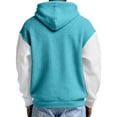 thumbnail image 5 of Men's Versatile Daily Quarter-Zip Hooded Waffle Knit Sweatshirt, Thickened Fleece Texture Pullover, Fall Spring Casual Wear,Sky Blue,M, 5 of 5