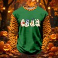 thumbnail image 2 of Bysome T-Shirts for Boys Graphic Print Long Sleeve Crew Neck Tees Halloween Breathable Boys Top Size 12-13 Years Green, 2 of 4