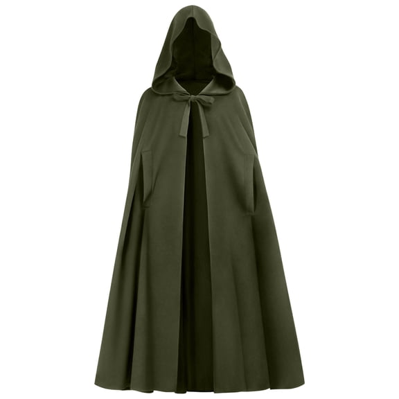 Medieval Hooded Cloak with Arm Openings Renaissance Costume Cape for Halloween Cosplay Adults
