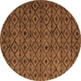 thumbnail image 1 of Ahgly Company Indoor Round Abstract Orange Modern Area Rugs, 8' Round, 1 of 4