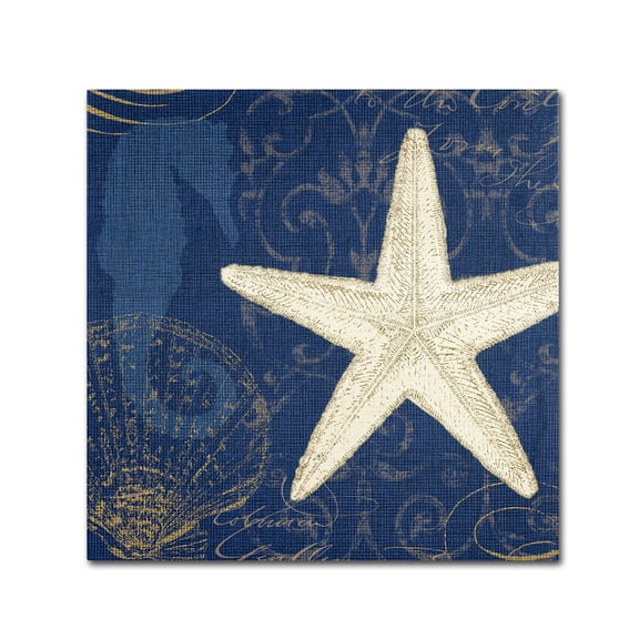 Trademark Fine Art "Coastal Moonlight I Teal" Canvas Art by Pela Studio