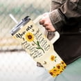 thumbnail image 4 of Sunflower Gifts for Women - Christian, Religious Gifts for Women - Encouragement Gift for Woman on Birthday, Mothers Day, Christmas - Sunflower Tumbler 40 oz with Handle & Straw, 4 of 6