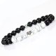 thumbnail image 3 of 1 pulsera de piedra natural para hombre (Sagitario), 7 chakras, pulsera de cuentas de piedra turquesa blanca natural, joyería de yoga para mujeres y hombres, regalo de cumpleaños Rojo Verde, 3 of 5