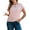 Pink, variant on Eytino Tops for Women Dressy Casual Spring Summer Business Office Short Sleeve T Shirts Textured Cute Work Shirt
