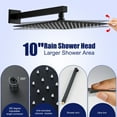 thumbnail image 5 of Cobbe Shower Set,10-inch Rainfall Shower Head with Handheld Sprayer,Shower system for Bathroom Rough-in Valve Body and Trim Included, Matte Black, 5 of 12