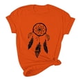 thumbnail image 4 of Dadaria Tee-Shirt pour Femmes Orange Manches Courtes Col Rond Tops Été Attrape-Rêves Chandail Blouses TG, 4 of 6