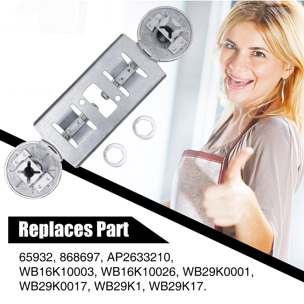 2 Packs WB16K10026 Double Burner Assembly Double Stove Top Burner Kit Compatible for GE Gas Stove, Replaces AP2633210 WB16K10003 WB29K17 868697