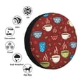thumbnail image 4 of Goofa Coffee Cups Pattern Universal Tire Cover for Jeep, SUV, Truck, and Trailer – Waterproof, UV-Resistant,Easy to Install, Fits 14"-17" Tires-17 inch, 4 of 6