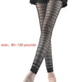 thumbnail image 2 of Shinycome Women Sexy High Waist Fishnet Footless Leggings Flower Jacquard Patterned Mesh Net Tights Black Ankle Pantyhose Stocking, 2 of 21