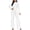 White, variant on Staron Women's Jumpsuits Wide Leg Pants Long Sleeve Solid Color Casual Fashion Loose Party Vacation Elegant Floor-Length Jumpsuit, Black L