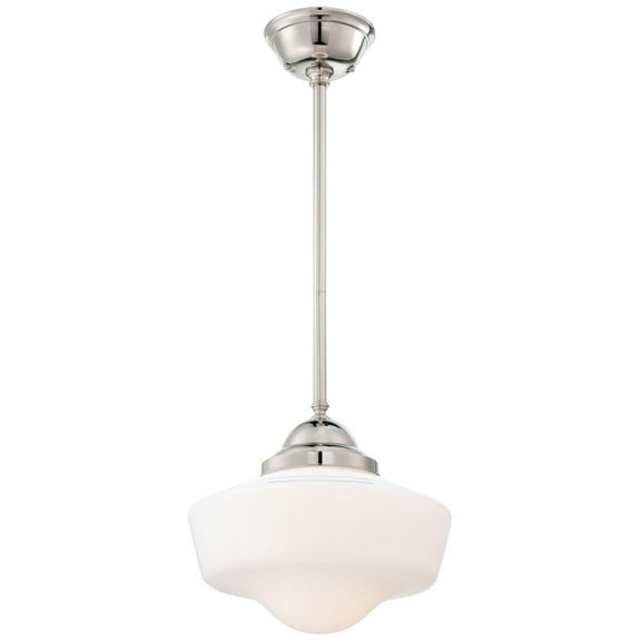 Minka Lavery 2256-613 Minka Schoolhouse 1 Light Pendant in Polished Nickel