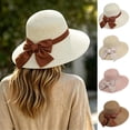 thumbnail image 4 of Womens Beach Sun Straw Hat UV UPF 80+ Travel Foldable Brim Summer UV Hat, 4 of 6