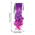thumbnail image 3 of Lace Front Wigs Human Hair 12 Colors Wig Long Curly Chemical Fiber Ponytail With Color Gradient For Women, 3 of 3