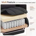 thumbnail image 3 of Ultifit Big and Tall Office Chair Fabric, Executive Chair with Footrest, High Back Desk Chair with Lumbar Support, Ergonomic Computer Chair, Black, 3 of 9