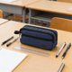 thumbnail image 5 of Estuche de pana, caja organizadora de gran capacidad – bolsa de papelería de 3 niveles con múltiples compartimentos, bolsa portátil para bolígrafos de alta gama, diseño duradero y texturizado, 5 of 6